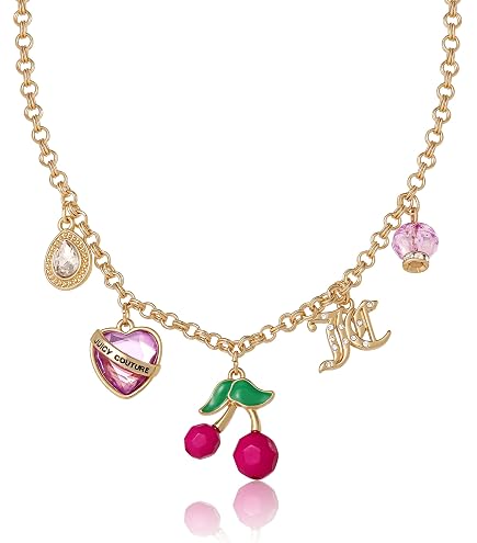 Juicy Couture チェーンネックレス ケース付き Amazon.com: Juicy Couture Script Logo Tennis Necklace for Women